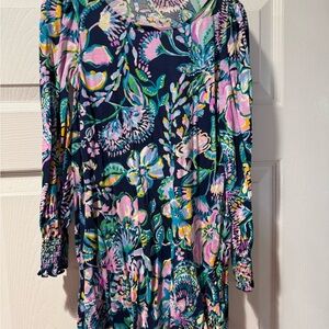 Girls Lilly Pulitzer Floral Long Sleeve Dress 6/7